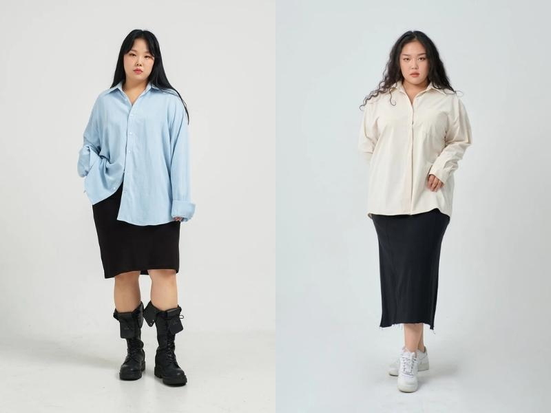 Lưu ý mix áo sơ mi oversize cho từng dáng người