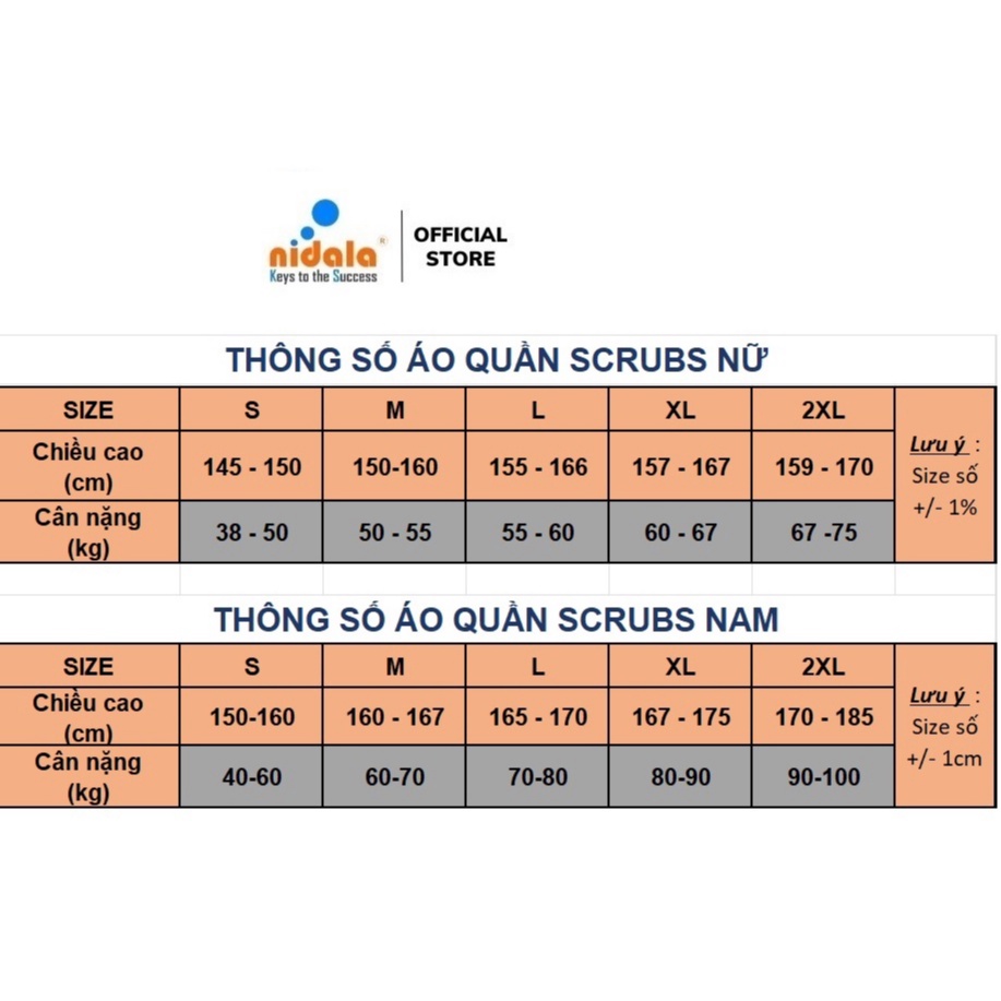 Áo đồng phục spa y tế nữ Nidala cộc tay cổ V