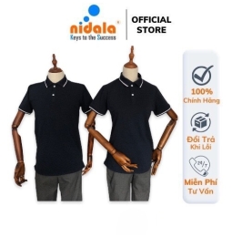 Áo thun Polo Nam Nữ có cổ NIDALA chất liệu cá sấu cotton thanh lịch chuẩn đẹp, màu xanh đen  Chia sẻFacebookTwitter