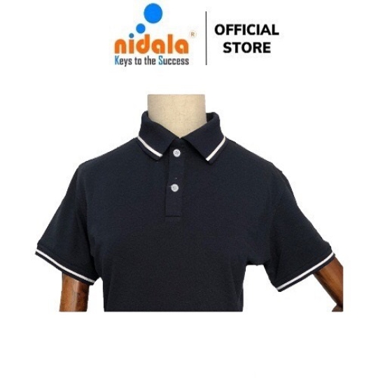 Áo thun Polo Nam Nữ có cổ NIDALA chất liệu cá sấu cotton thanh lịch chuẩn đẹp, màu xanh đen  Chia sẻFacebookTwitter