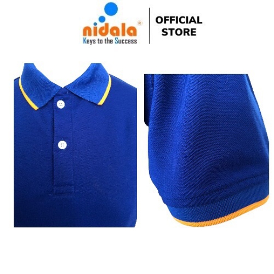 Áo thun Polo Nữ có cổ NIDALA chất liệu cá sấu cotton 65/35 thanh lịch chuẩn đẹp, màu xanh bích