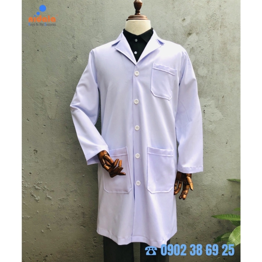 Áo Blouse nam dáng dài, tay dài Nidala trắng dày dặn, đường may sắc sảo tỉ mỉ