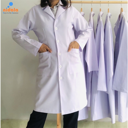 Áo blouse bác sĩ bigsize, size đại Nam Nữ dáng dài Nidala đường may đẹp, sắc xảo