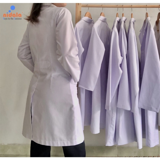 [Blouse nữ] Áo bác sĩ nữ cao cấp Nidala dáng dài, tay dài chất vải dày dặn, đường may đẹp, sắc xảo
