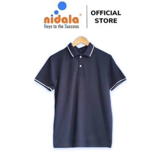 Áo thun Polo Nam Nữ có cổ NIDALA chất liệu cá sấu cotton thanh lịch chuẩn đẹp, màu xanh đen  Chia sẻFacebookTwitter