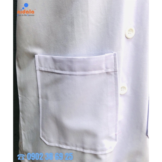Áo blouse Nữ bigsize, size lớn tay ngắn, dáng ngắn dược sĩ, y tá, điều dưỡng Nidala đường may đẹp, sắc xảo
