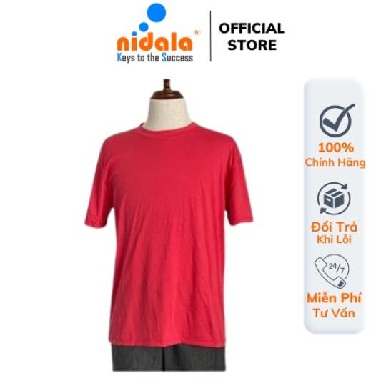 Áo thun cổ tròn nam nữ Nidala chất thun single TC cao cấp