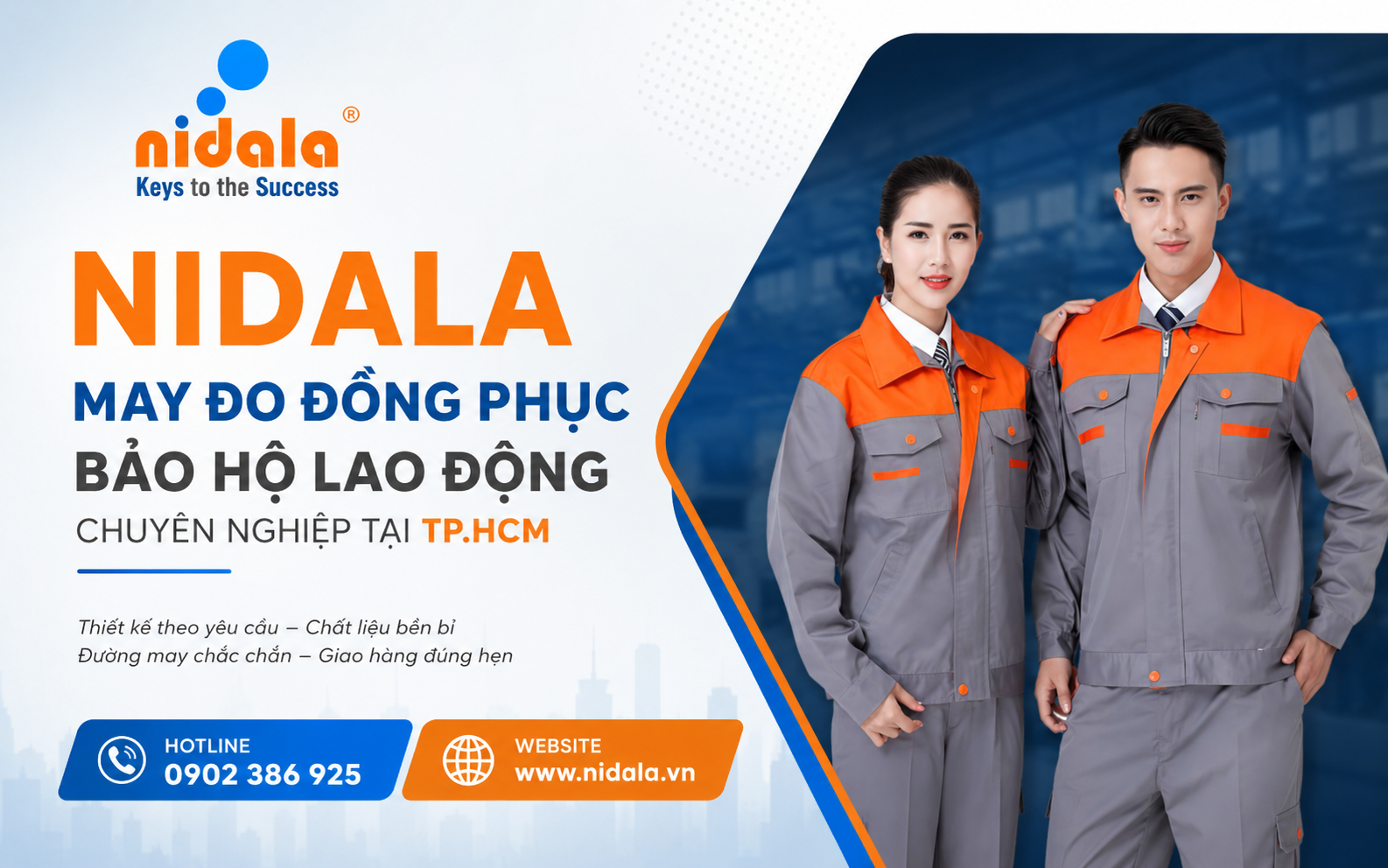 Nidala – Đồng hành cùng doanh nghiệp trong giải pháp may đo đồng phục bảo hộ lao động