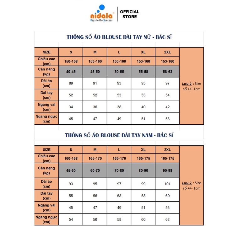 Áo Blouse NAM NỮ dáng dài Nidala trắng đường sắc sảo tỉ mỉ